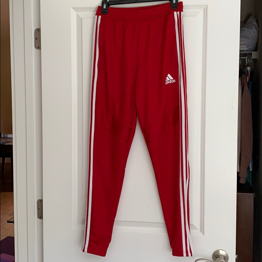 Women’s red Adidas joggers